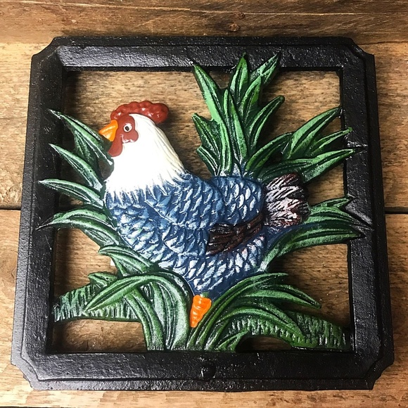Other - Square Chicken Cast Iron Trivet
